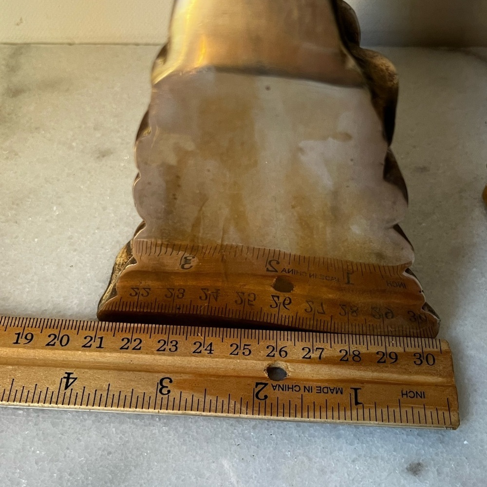Vintage brass heavy dolphin bookends. Book ends - Picture 13 of 16